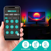 Arlec Grid Connect Smart RGB LED Desk Lights Twin Pack with Razor Chroma