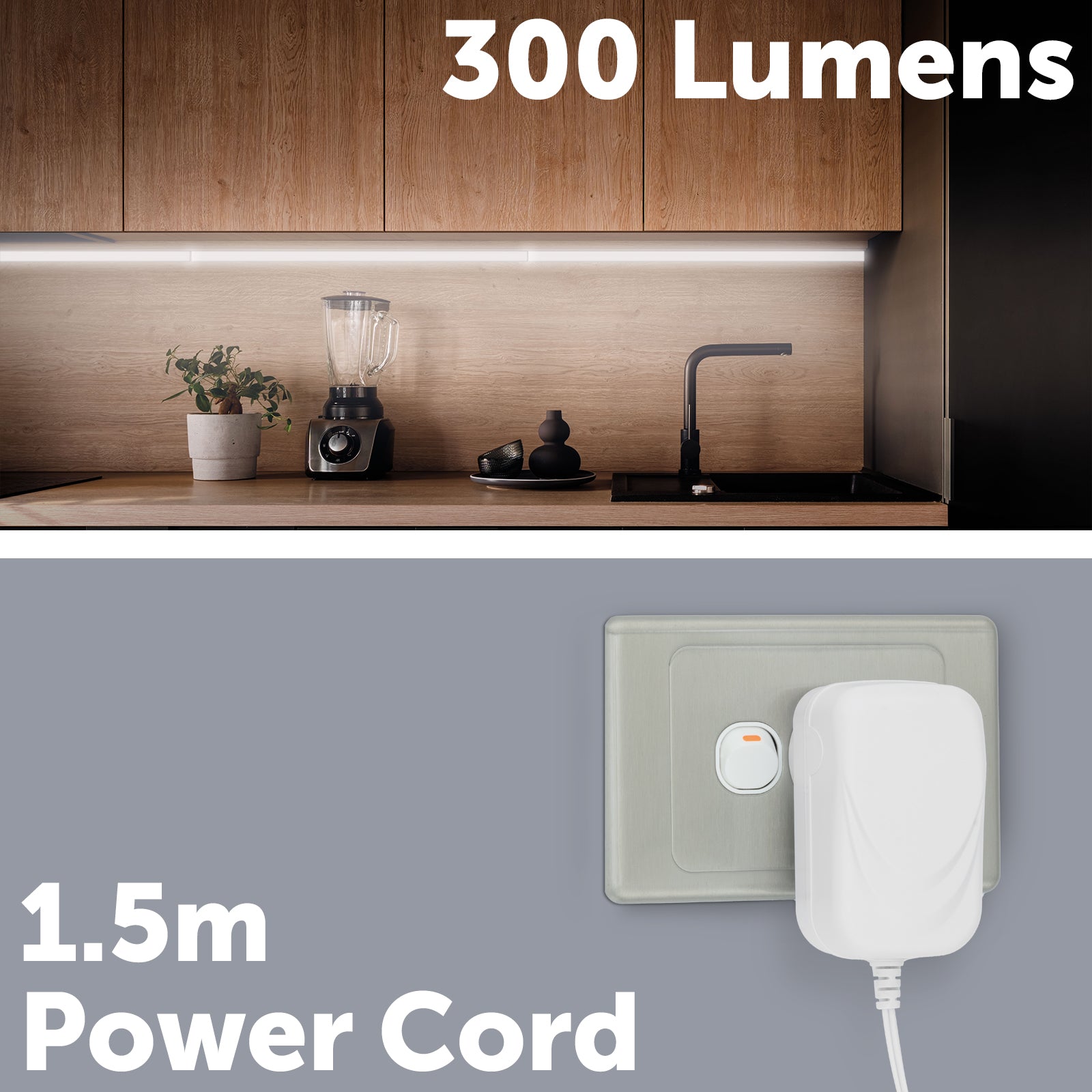 Arlec slimline smart linkable LED bar light, Grid Connect lighting
