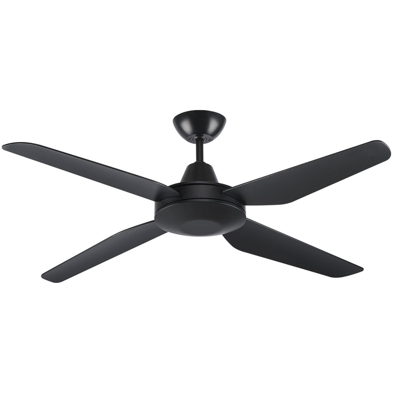 Arlec 130cm Black Madrid 4 Blade DC Ceiling Fan Wi-Fi smart cooling Smart with Grid Connect