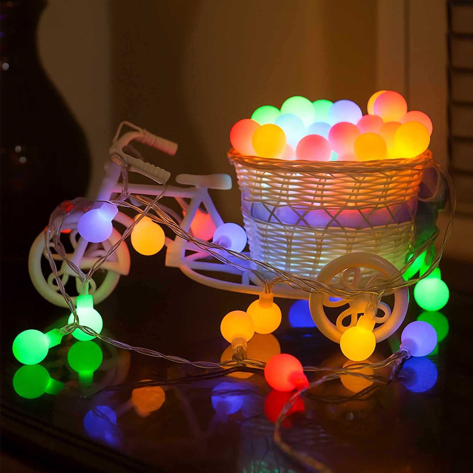Arlec RGB colour changing LED ball lights, 160 LED Grid Connect smart string lights