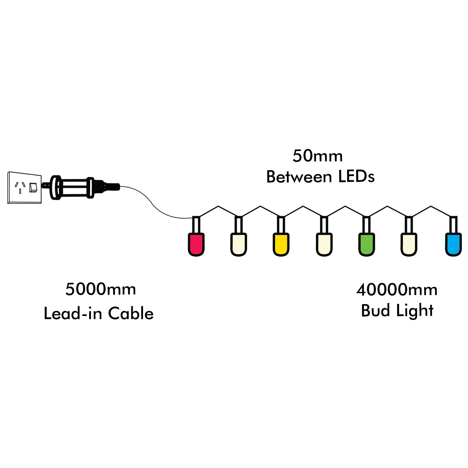 Arlec 800 LED bud string lights, smart Grid Connect decorative lighting