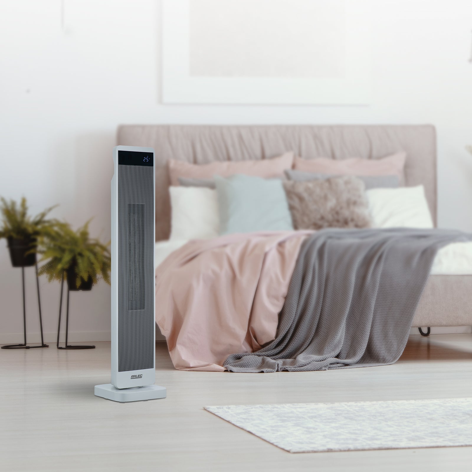 Arlec 2400W Smart Tower Heater Wi-Fi controlled home heating Smart with Grid Connect