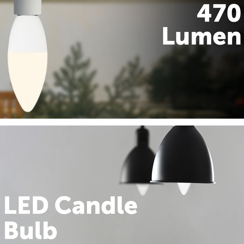 Arlec E14 CCT candle LED globe, 5.5W 470lm Grid Connect smart bulb