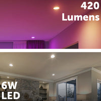 Arlec White Grid Connect Smart GU10 LED 420lm 5.5W RGB CCT Colour Mode Globe