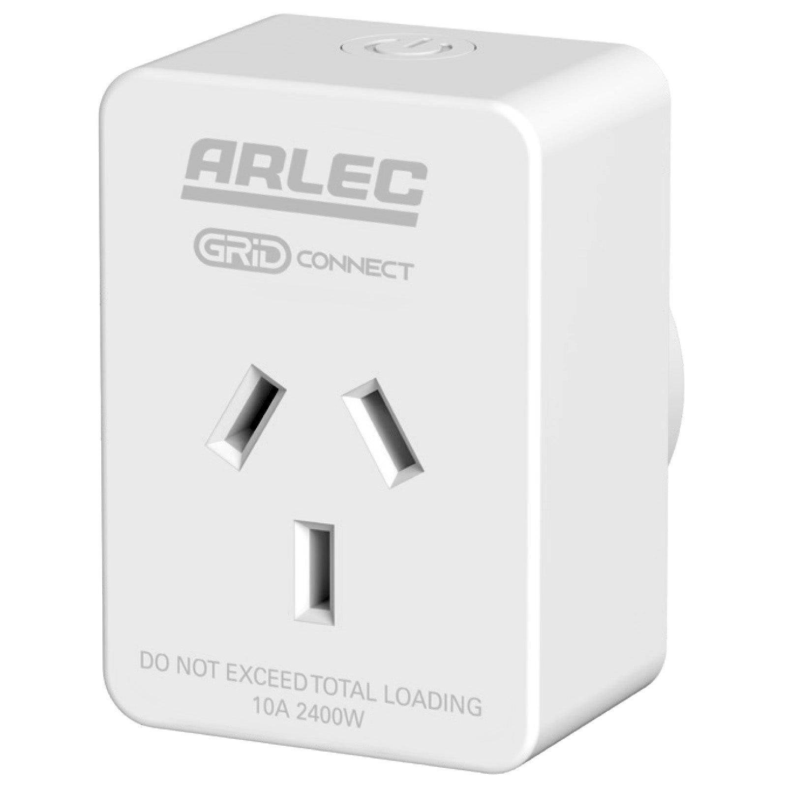 Arlec white smart plug socket with energy meter, single pack Grid Connect power adaptor