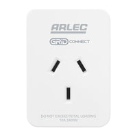 Arlec white smart plug socket with energy meter, single pack Grid Connect power adaptor