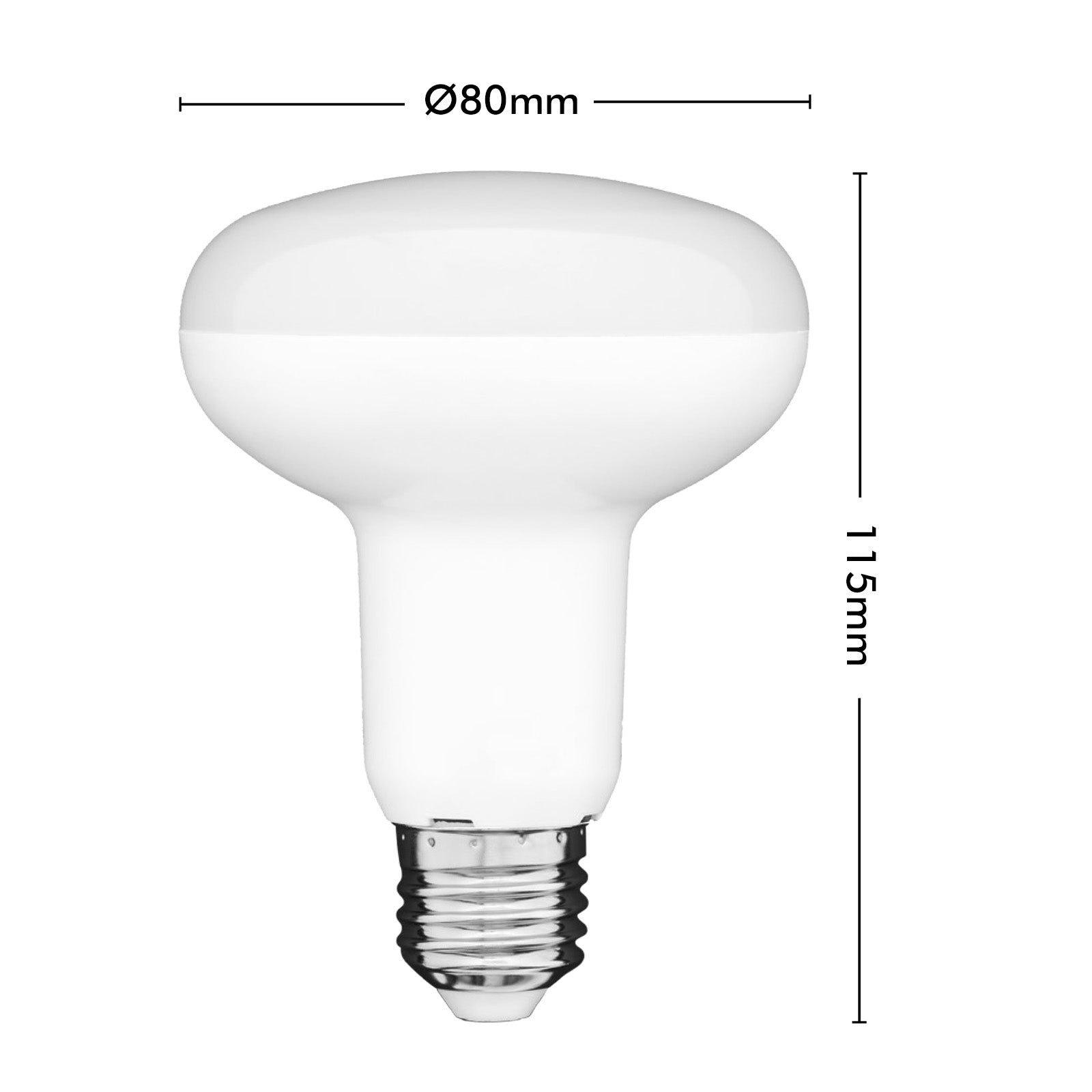 Arlec R80 9.5W smart LED globe, 806lm ES CCT Grid Connect light bulb