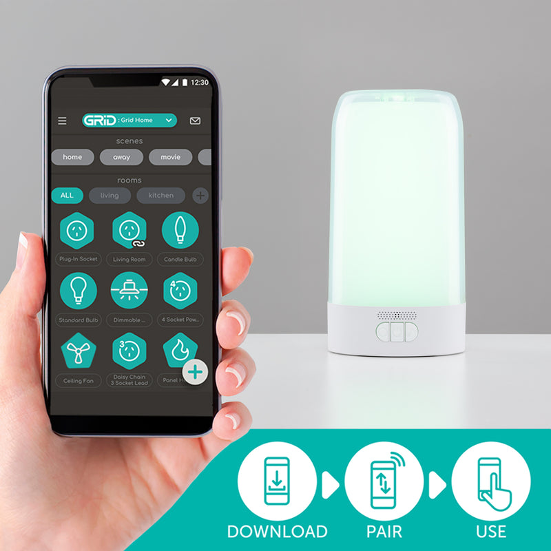 Arlec Grid Connect Smart Sound Sync Mood Lamp RGB CCT – Colour Changing Light