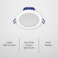 DETA 10W RGB+CCT Smart LED Downlight 4 Pack Wi-Fi lighting Smart with Grid Connect
