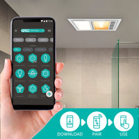 DETA 3-In-1 Bathroom Heater, Fan & Light with Smart Triple Switch Wi-Fi Smart with Grid Connect