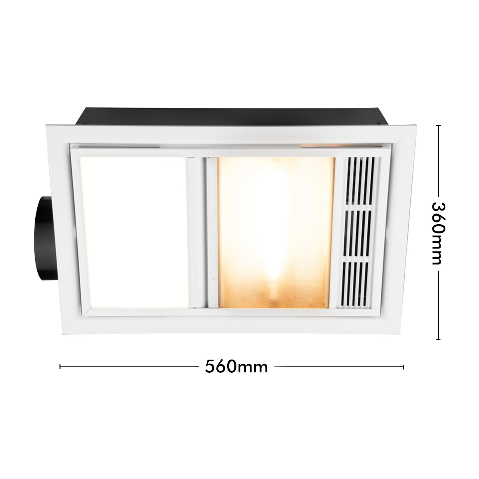 DETA 3-In-1 Bathroom Heater, Fan & Light with Smart Triple Switch Wi-Fi Smart with Grid Connect