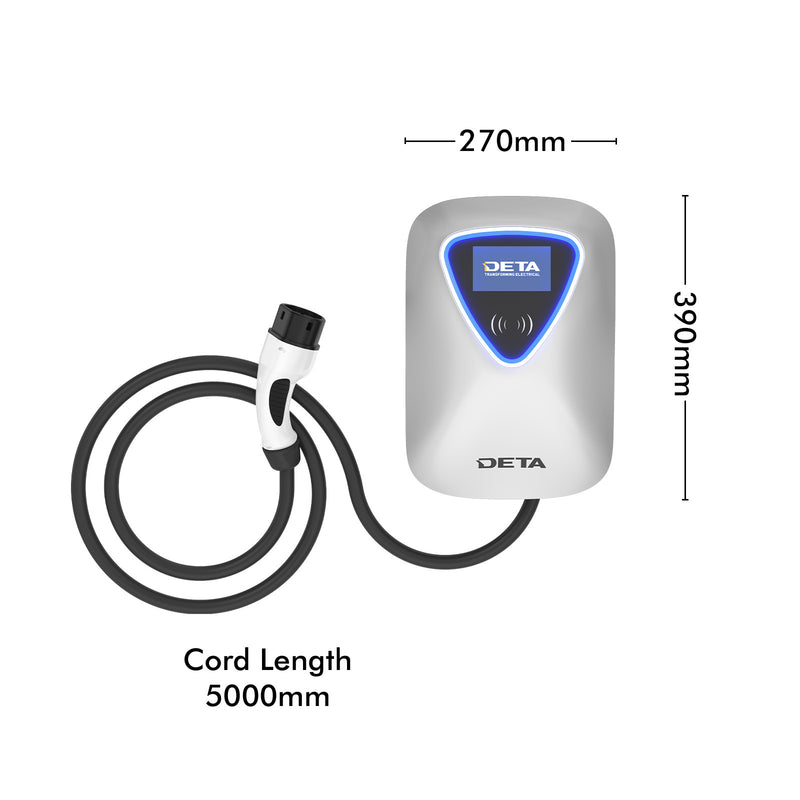 DETA 7kW 1 Phase Smart EV Wall Charger Wi-Fi electric vehicle charging Smart with Grid Connect