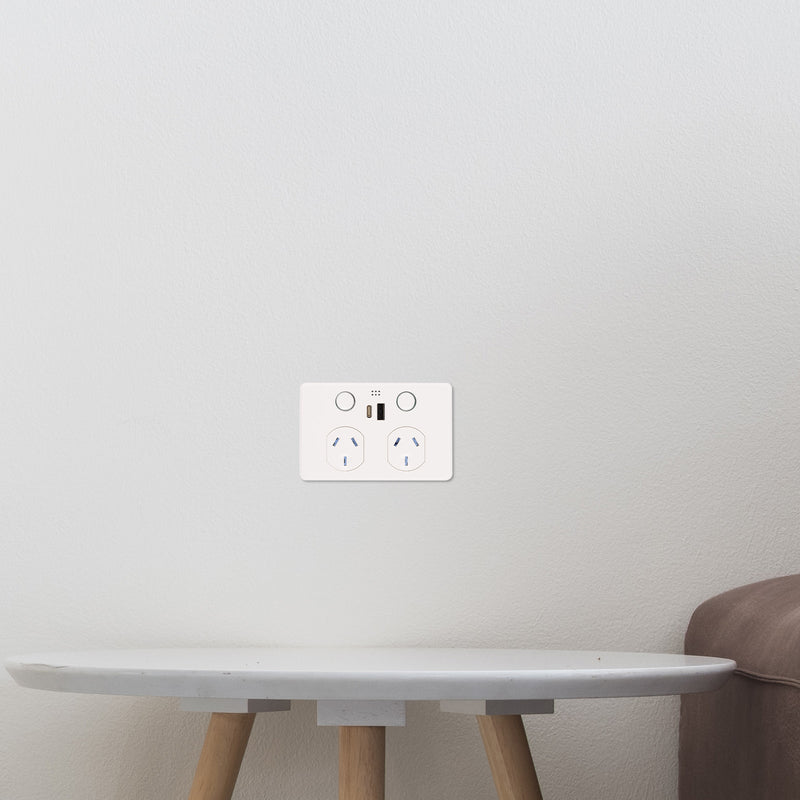 Deta Grid Connect Smart Double Power Point with USB-A & USB-C PD20W Fast Charging