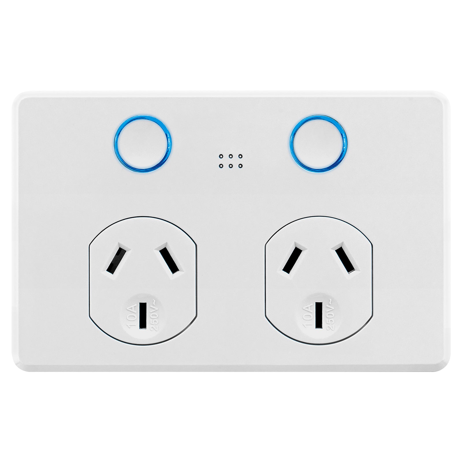 DETA White Gloss Grid Connect Smart Double Touch Power Point Wi-Fi power socket
