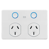 DETA White Gloss Grid Connect Smart Double Touch Power Point Wi-Fi power socket