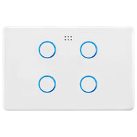 DETA White Gloss Grid Connect Smart Quad Gang Touch Light Switch smart home control