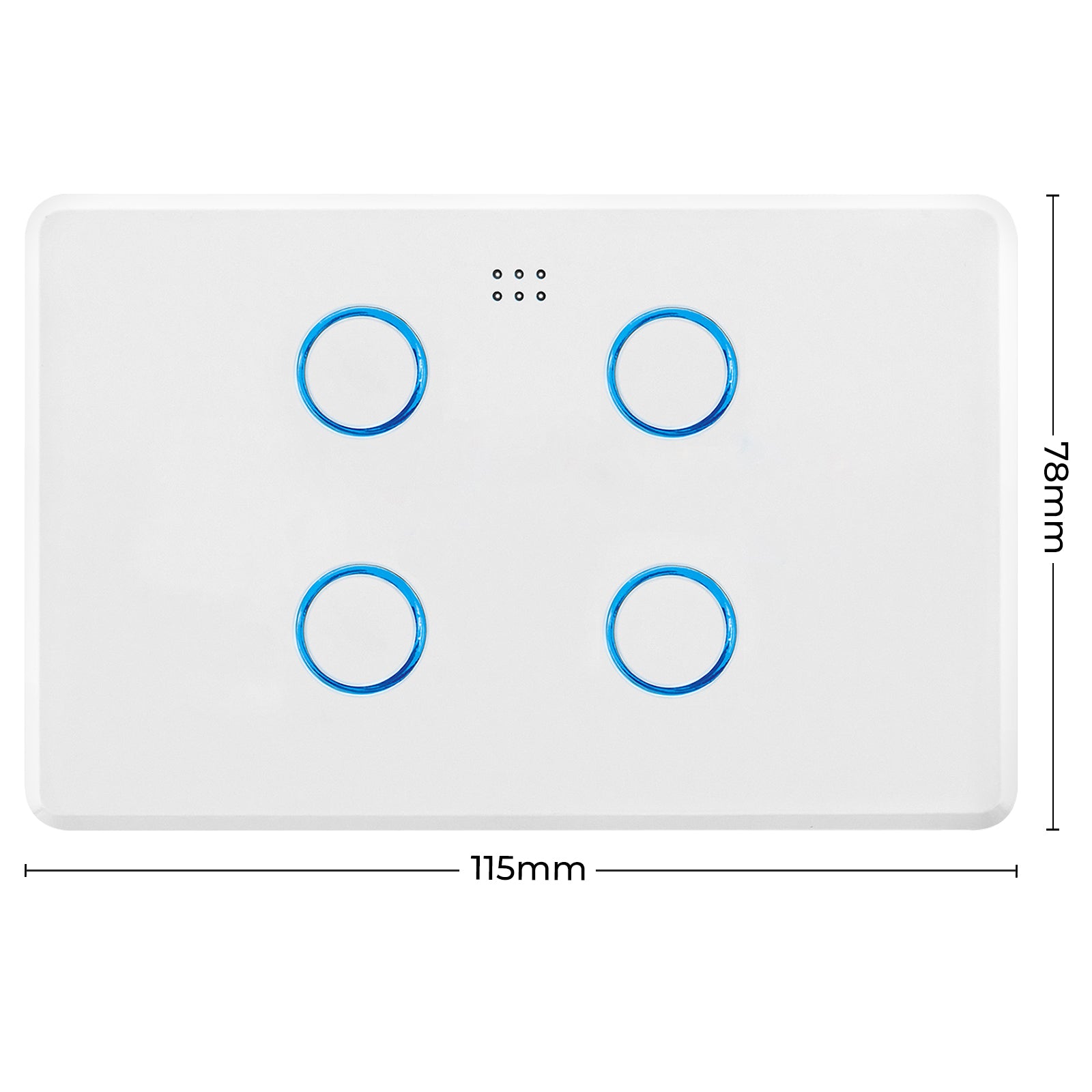 DETA White Gloss Grid Connect Smart Quad Gang Touch Light Switch smart home control