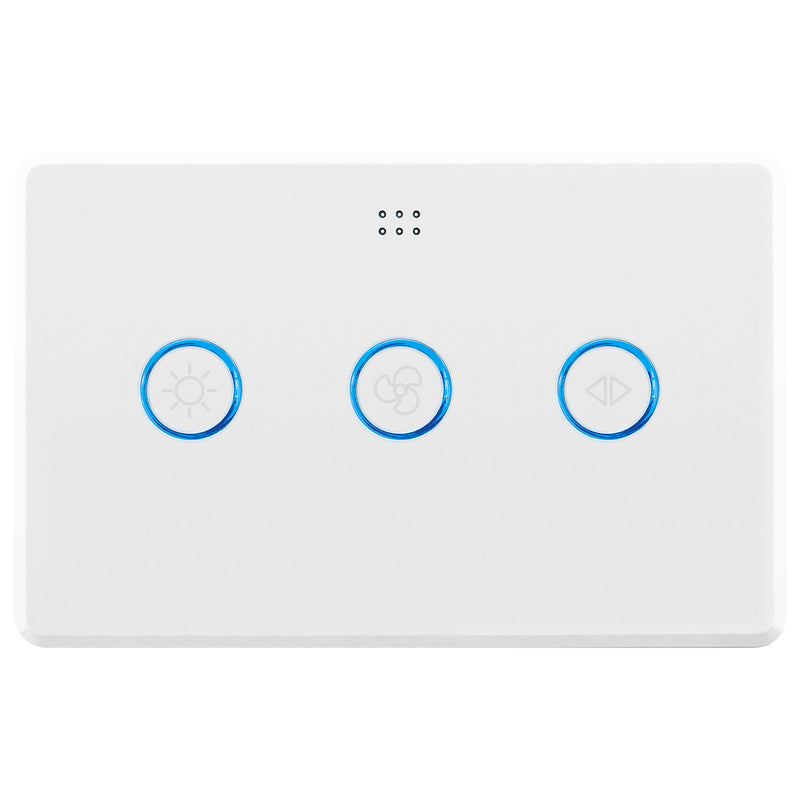 DETA Smart Fan Speed Controller with Touch Light Switch Wi-Fi control with Grid Connect 