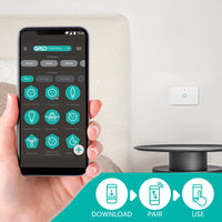 DETA White Gloss Grid Connect Smart Single Gang Touch Light Switch Wi-Fi smart switch