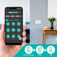DETA White Gloss Grid Connect Smart Triple Gang Touch Light Switch Wi-Fi control