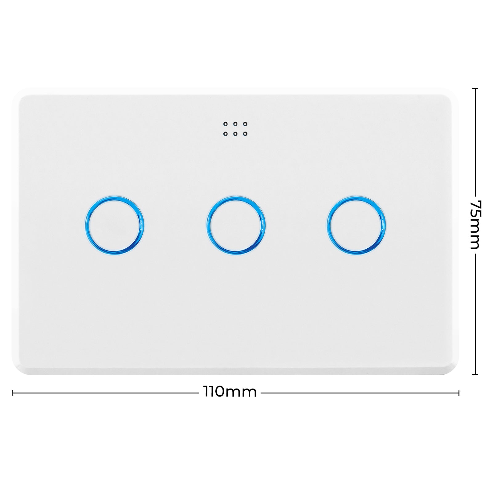 DETA White Gloss Grid Connect Smart Triple Gang Touch Light Switch Wi-Fi control