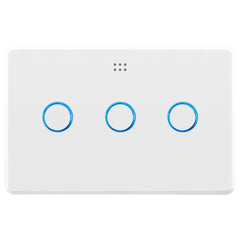 DETA Gloss White Grid Connect Smart Triple Gang Touch Light Switch