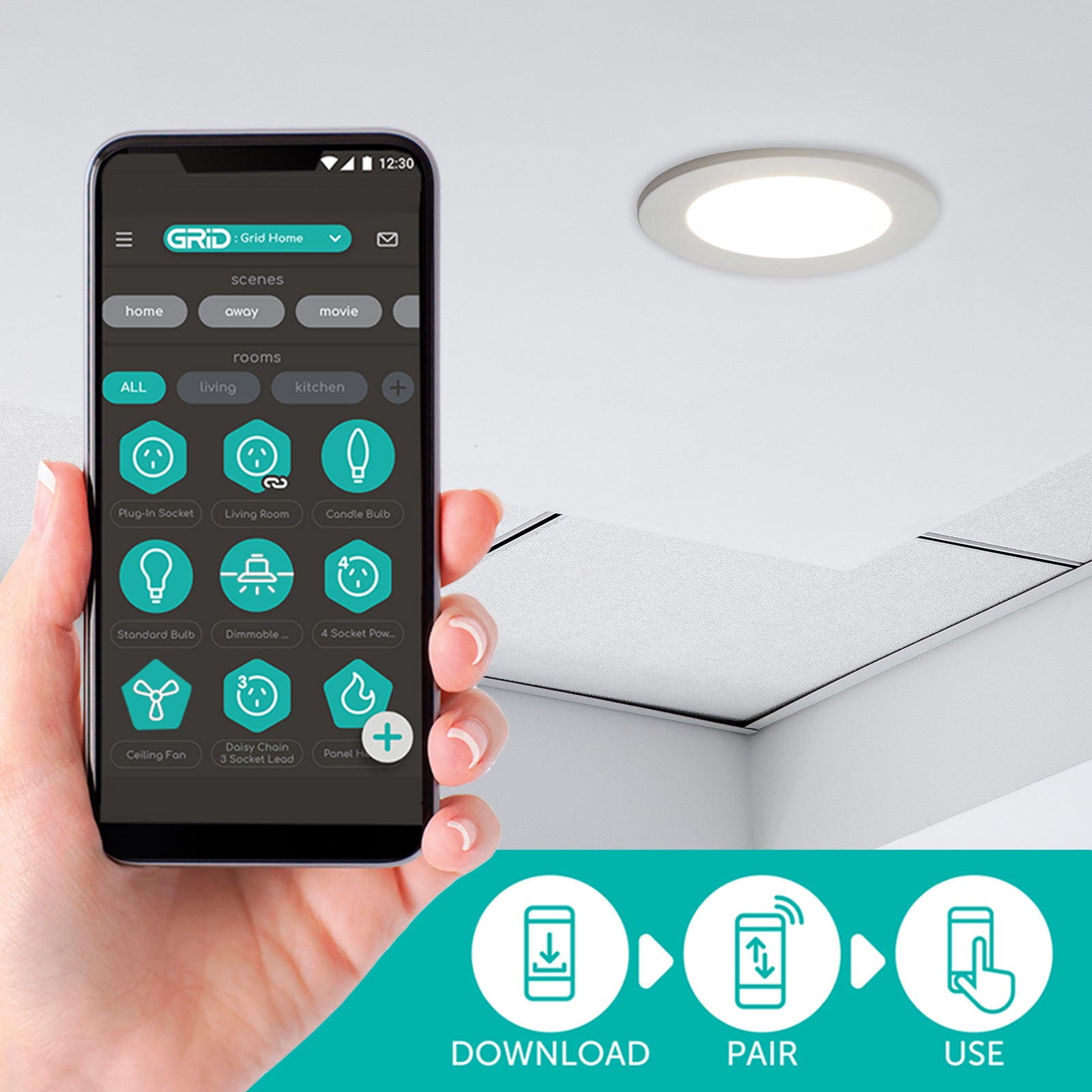 Deta Grid Connect Smart 7W 660lm LED Downlight