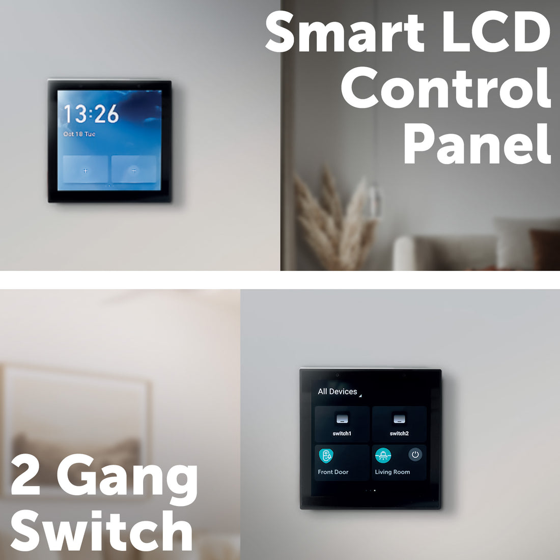 DETA Grid Connect Smart Control Panel 2 Gang