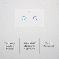 DETA Switch Smart Grid 2 Way 2 Gang Wi-Fi smart home lighting switch with Grid Connect 