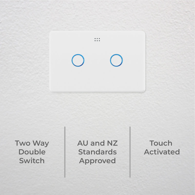 DETA Switch Smart Grid 2 Way 2 Gang Wi-Fi smart home lighting switch with Grid Connect 