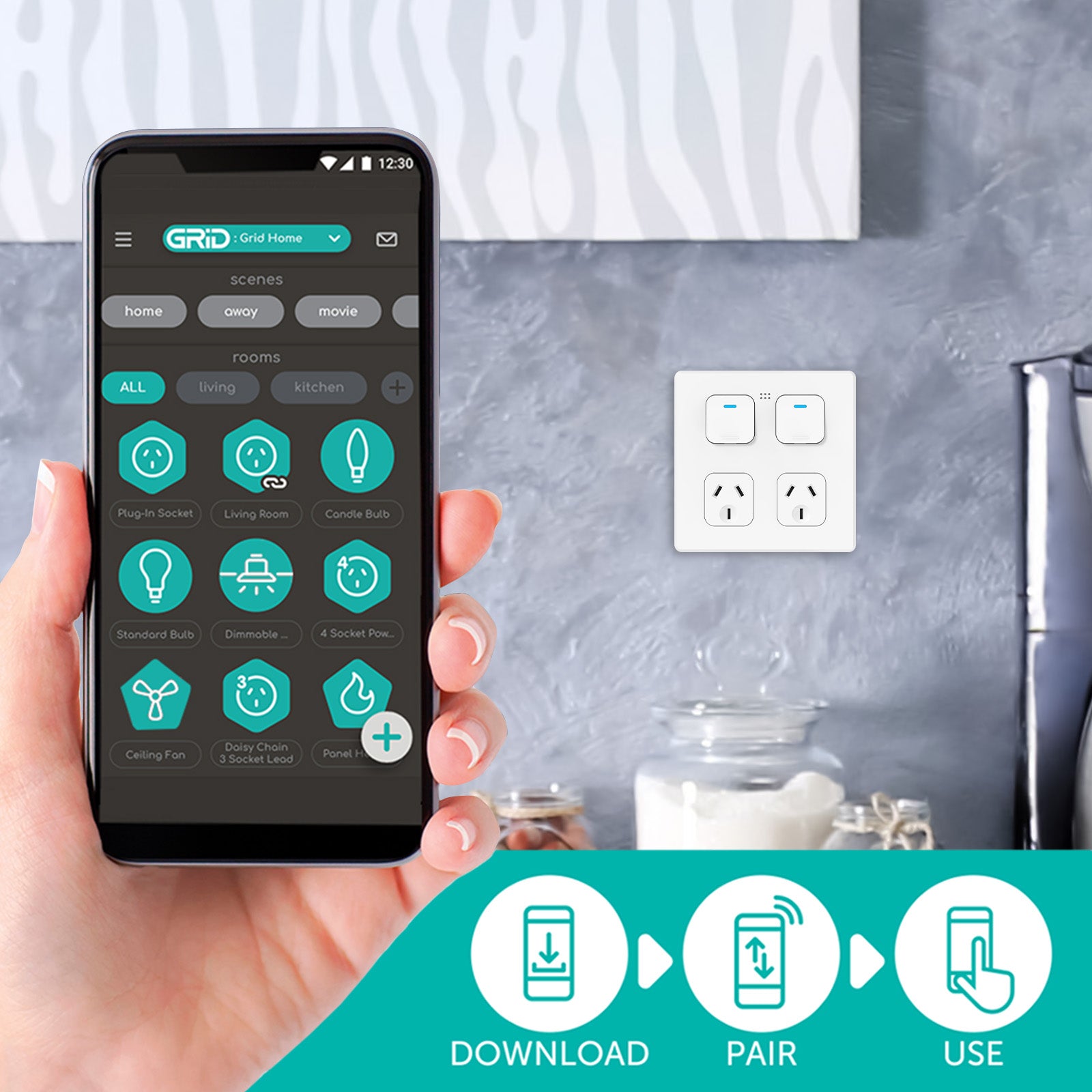 Deta Grid Connect Smart Large Format Double Power Point