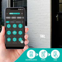 DETA Grid Connect Smart Outdoor Double Powerpoint weatherproof Wi-Fi controlled outlet