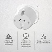 DETA Grid Connect Smart Plug Base – smart power point, Wi-Fi plug, Grid Connect, voice control, Google Assistant, Alexa, Bunnings