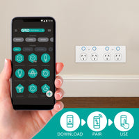 DETA White Grid Connect Smart Quad Touch PowerPoint