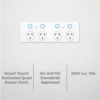 DETA White Grid Connect Smart Quad Touch PowerPoint