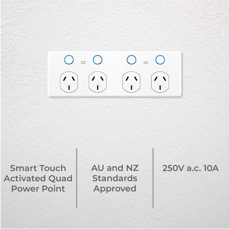 DETA White Grid Connect Smart Quad Touch PowerPoint