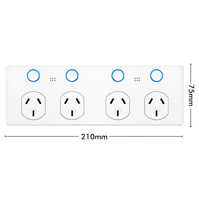 DETA White Grid Connect Smart Quad Touch PowerPoint