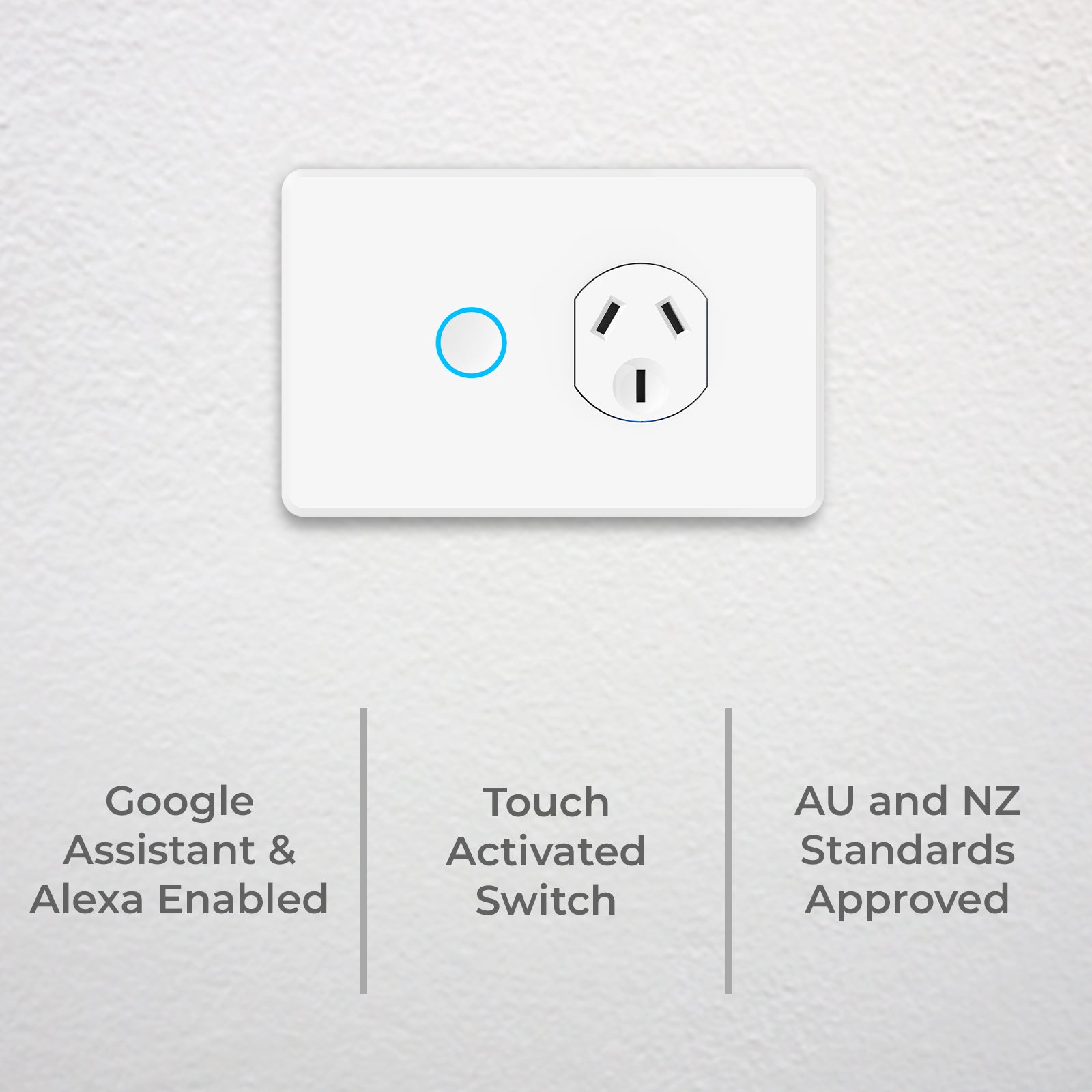 DETA Grid Connect Smart Single Touch Power Point Wi-Fi controlled outlet