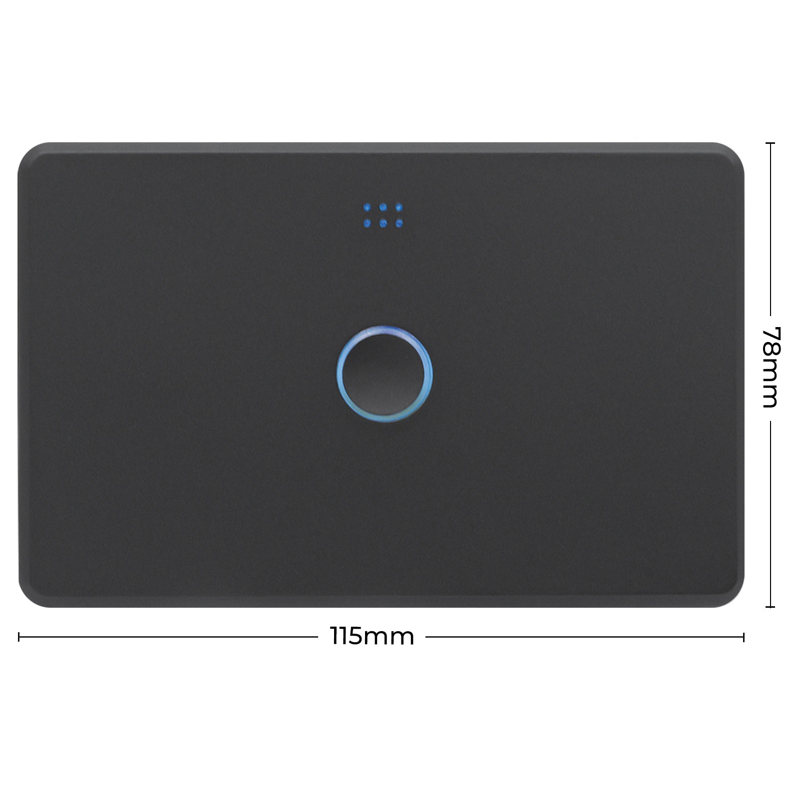 DETA Grid Connect Smart Single-Gang Touch Light Switch – Matte Black, Wi-Fi, LED Power & Wi-Fi Indicators