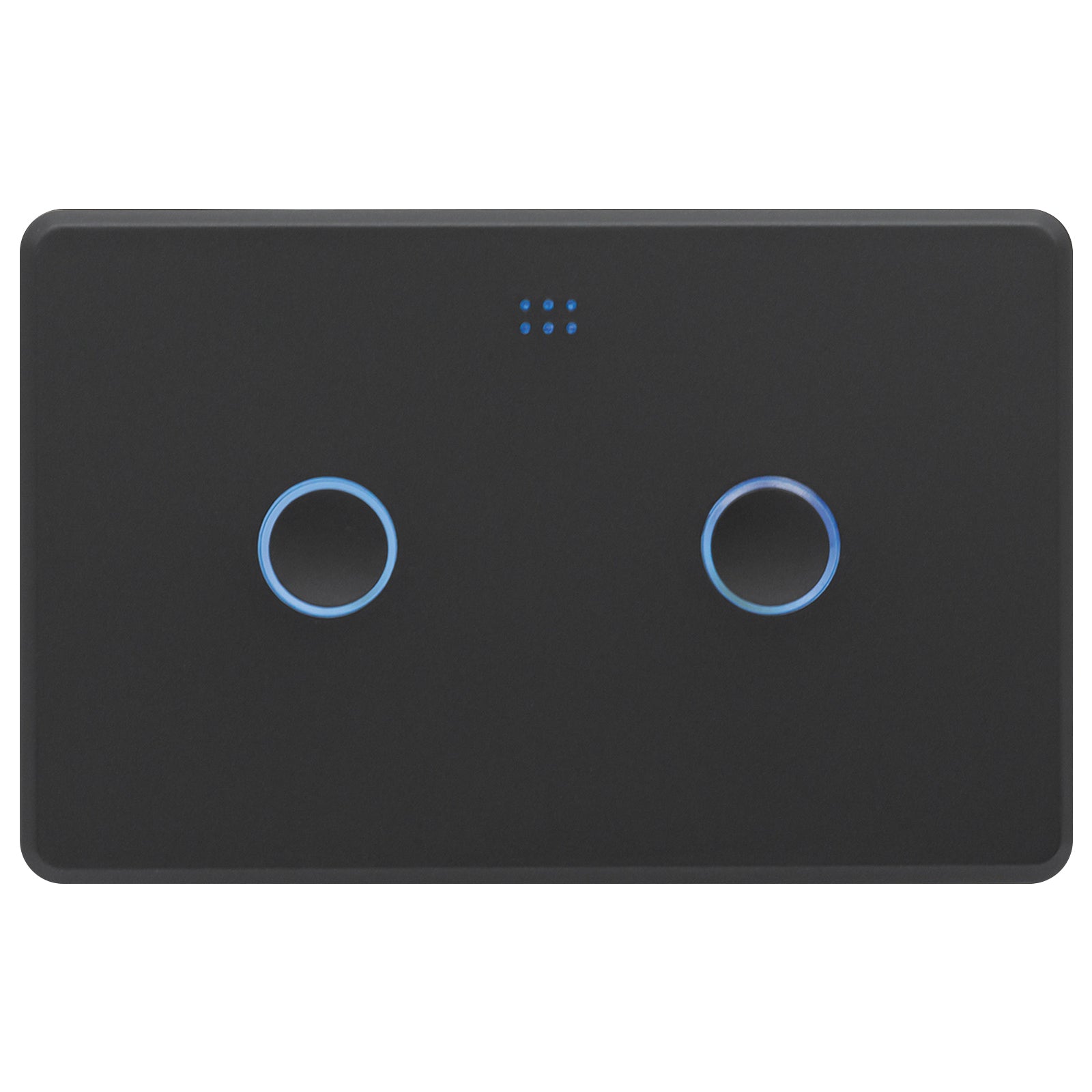 DETA Grid Connect Smart Double Gang Touch Light Switch Matte Black – Wi-Fi Remote ON/OFF with LED Indicators