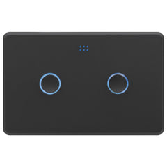 DETA Matte Black Grid Connect Smart Double Gang Touch Light Switch