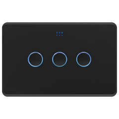 DETA Matte Black Grid Connect Smart Triple Gang Touch Light Switch