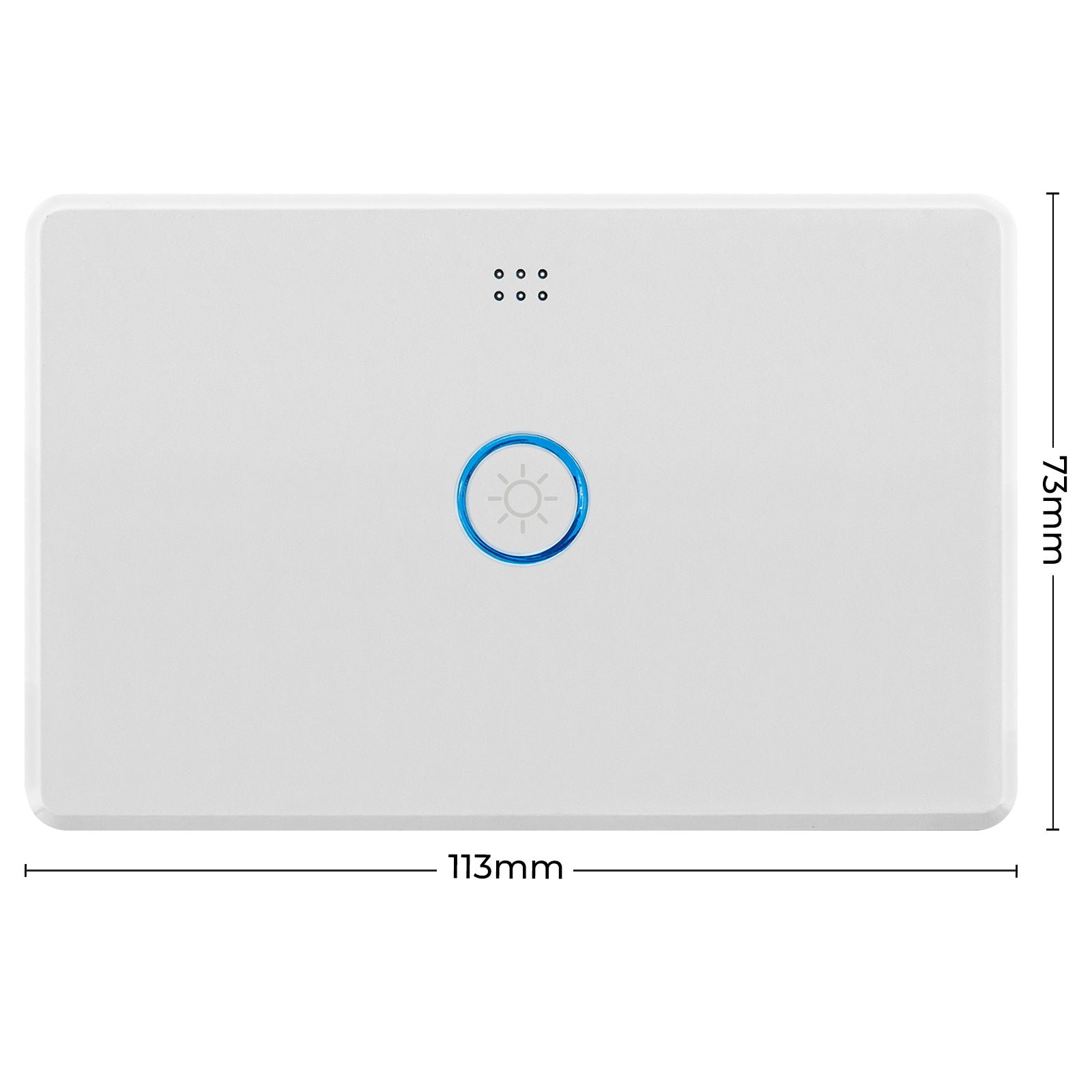 DETA White Grid Connect Smart Touch Single Dimmer LED compatible Wi-Fi dimmer