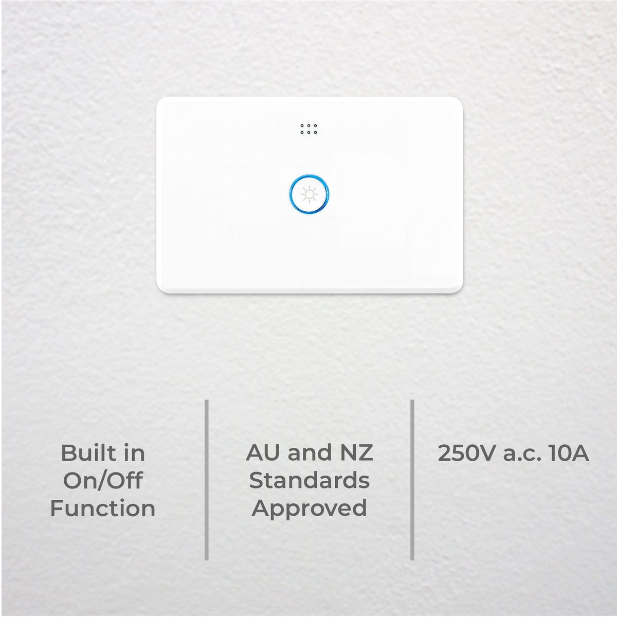 DETA White Grid Connect Smart Touch Single Dimmer