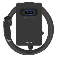 Deta 7/22kW Wall Mount Grid Smart EV Charger With 5m Cable