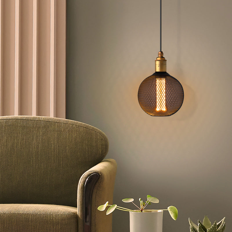 Verve Design Grid Connect Smart Black Mesh E27 120lm Decorative LED 4W Globe