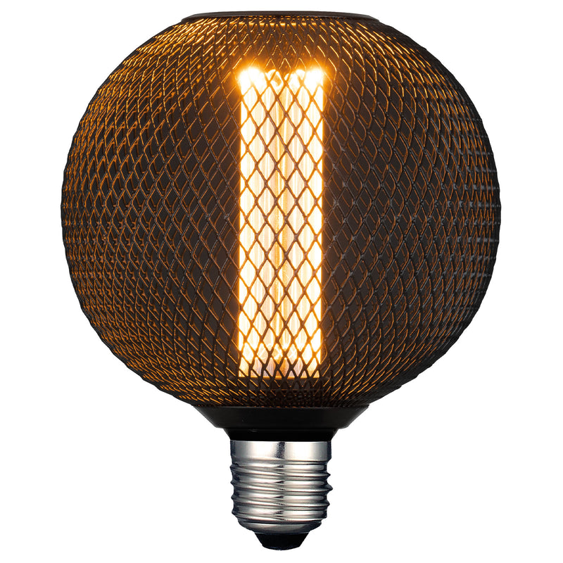 Verve Design Grid Connect Smart Black Mesh E27 120lm Decorative LED 4W Globe
