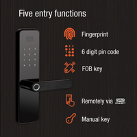 Lemaar Black Rectangle Latch Smart Lock