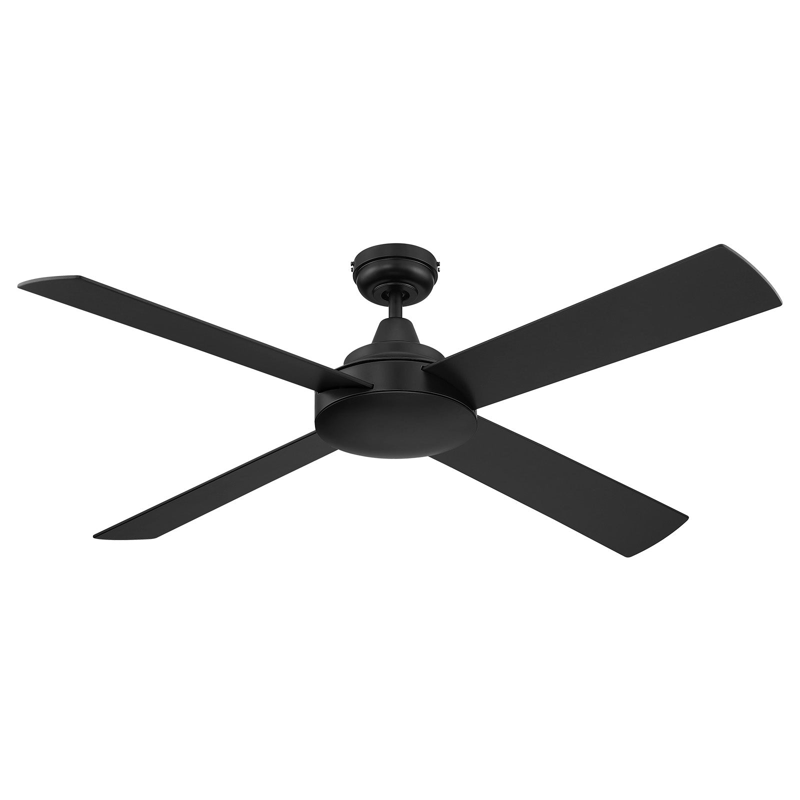 Mercator 132cm Black 4 Blade Smart Ceiling Fan Wi-Fi control Smart with Grid Connect