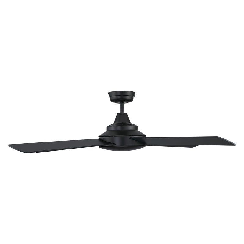 Mercator 132cm Black 4 Blade Smart Ceiling Fan Wi-Fi control Smart with Grid Connect